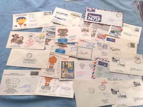 RSA-30 ASSORTED FLIGHT and BALLOON COVERS-12 ARE SIGNED,SOME DUPLICATED-BID PER COVER-BARGAIN