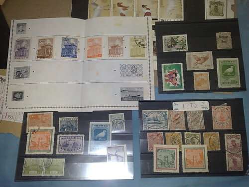CHINA-ASSORTED ON PAGES,CARDS,LOOSE IN SLEEVES ETC,SOME BETTER SEEN-ALL AS ONE LOT