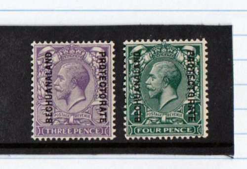 BECHUANALAND-KGV 1925-27-3D AND 4D VERY FINE FRESH MINT-CV R200-PERF 15X 14