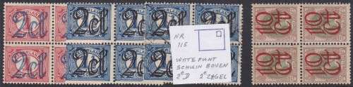 NETHERLANDS - 1923 SURCHARGES, ASSORTED BLOCKS, FINE MINT + FINE USED - CV:R500!!!!!