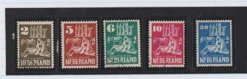NETHERLANDS-1950 BOMBED CHURCHES FUND-FINE USED SET OF 5-CV R1460-SCARCE SET