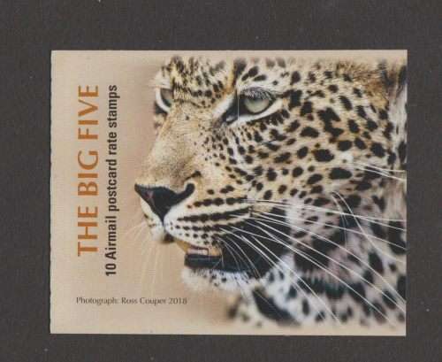RSA-THE BIG FIVE BOOKLET-LEOPARD-DATED 2018-11-26-FINE UM,COMPLETE AS ISSUED-FACE VALUE R115.00
