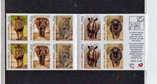 RSA-THE BIG FIVE BOOKLET-LEOPARD-DATED 2018-11-26-FINE UM,COMPLETE AS ISSUED-FACE VALUE R115.00