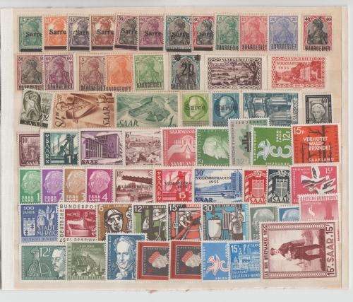 GERMANY-SAAR-FINE UM & MINT SELECTION ON STOCK PAGE-NOT CHECKED,POSSIBLE GOOD CV