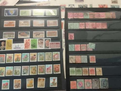 WORLD ASSORTED ON 30 PAGES-BID PER PAGE-MOSTLY FINE,NOT CHECKED-A FEW PAGES FREE!!