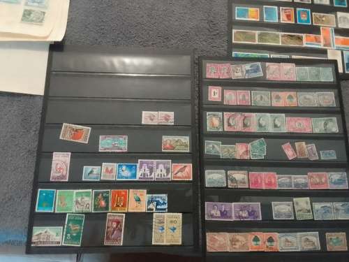 WORLD ASSORTED ON 30 PAGES-BID PER PAGE-MOSTLY FINE,NOT CHECKED-A FEW PAGES FREE!!