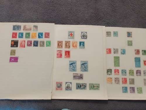 WORLD ASSORTED ON 30 PAGES-BID PER PAGE-MOSTLY FINE,NOT CHECKED-A FEW PAGES FREE!!