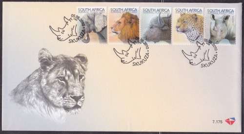 RSA - THE BIG 5 (LIONESS), FDC 7.175 - FINE AS NEW!!!!!