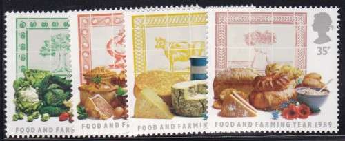 GB - 1989 FOOD & FARMING, SET OF 4 SINGLES - U/M!!!!!