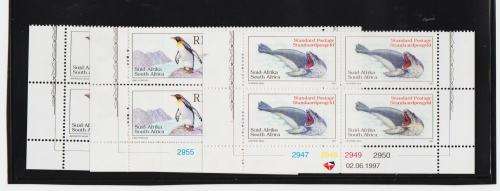 RSA6TH DEF-ADDITIONAL VALUES-ANTARCTICA-SET OF 3 CONTROL BLOCKS-SUPERB UM,SCARCE SET