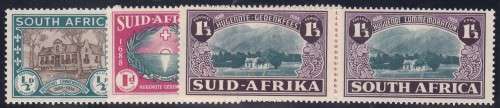 UNION SA - 1939 HUGUENOT COMMEMORATION, SET OF 3 PAIRS, FINE U/M - CV:R700!!!!!