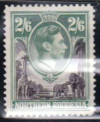 NORTHERN RHODESIA - 1938 KGVI, 2/6 SINGLE STAMP -FINE U/M!!!!!