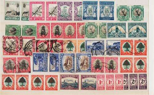UNION SA-NICE CLEARANCE LOT ON 4 PAGES,MANY UM PAIRS,MINT & USED-SOME FAULTS BUT GOOD VALUE