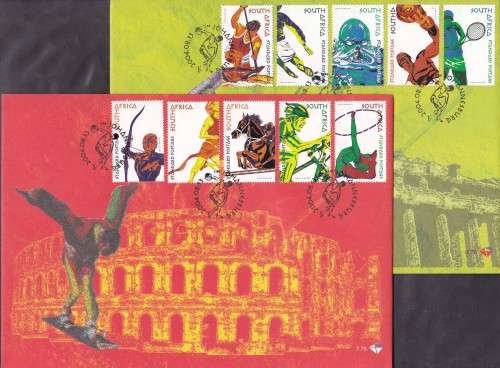RSA - CELEBRATING A WORLD OF SPORTS, FDC SET 7.75 + 7.76 - FINE AS NEW!!!!!