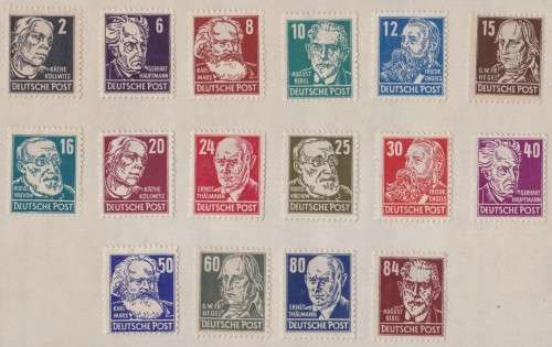 GERMANY ALLIED OCCUPATION - 1948 PORTRAITS, FINE M/M SET OF SINGLES TO 84PF - CV:R1840!!!!!