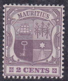 MAURITIUS - 1905 ARMS, 22c FINE LIGHTLY M/M SINGLE - CV:R660!!!!!