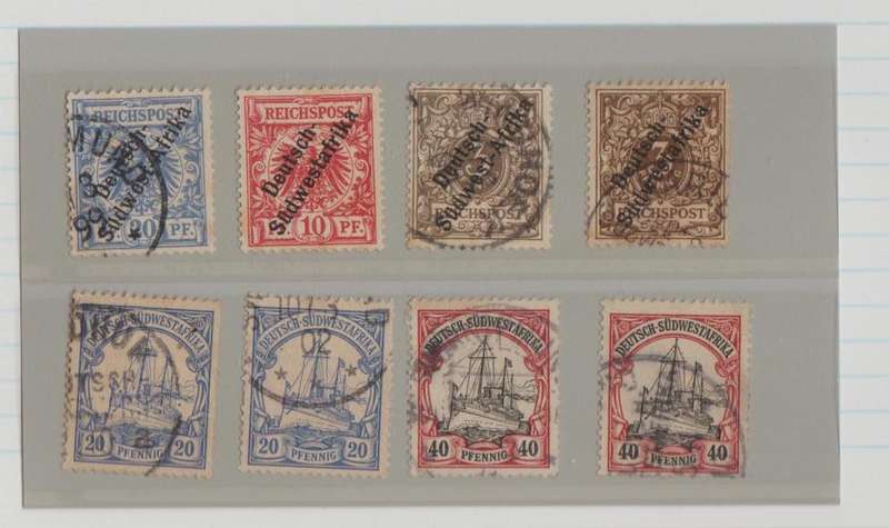 GERMAN SWA-ASSORTED USED OVERPRINTS & KAISER YACHTS-FINE,ODD SOILING-CV R860