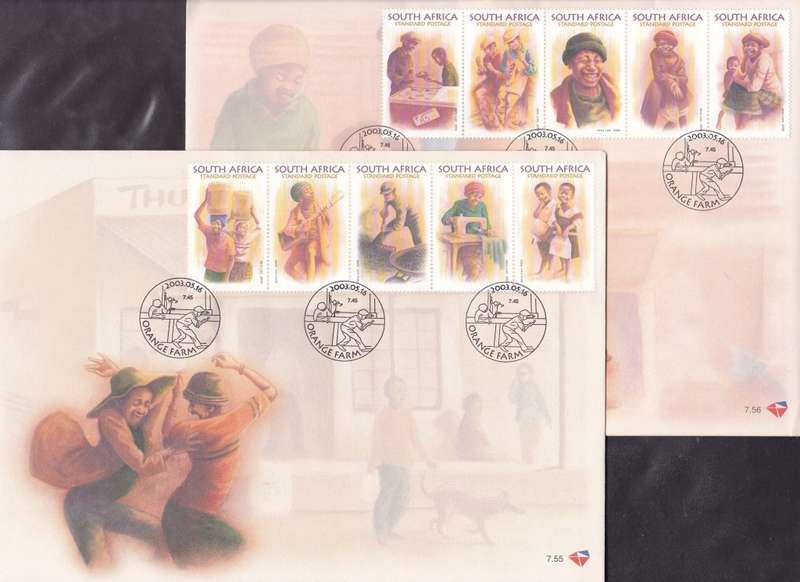 RSA - LIFE IN INFORMAL SETTLEMENTS, FDC SET 7.55 + 7.56 - FINE AS NEW!!!!!