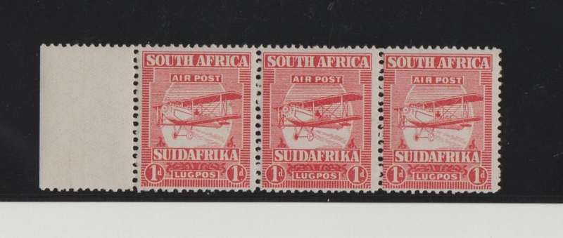 UNION SA-1926 AIRMAILS-1D FINE UM MARGINAL STRIP OF 3-SACC 25-CV R600