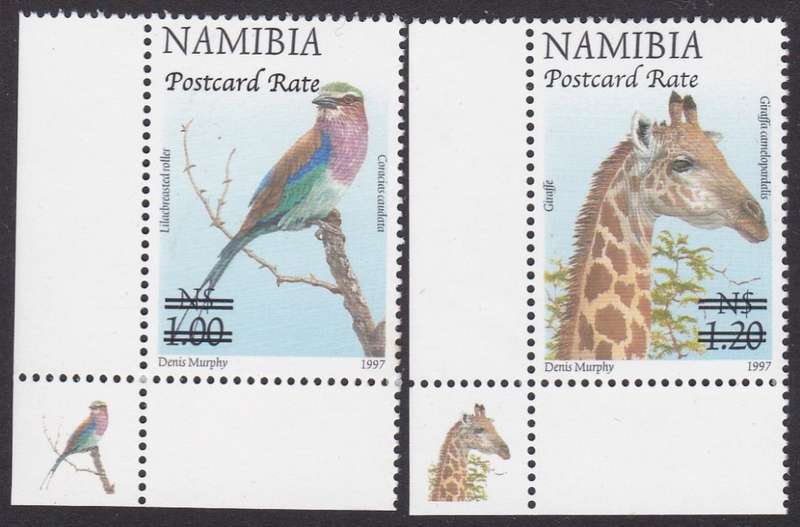 NAMIBIA - 2006 SURCHARGE POST CARD RATE, FINE U/M SET OF 2 SINGLES - CV:R150