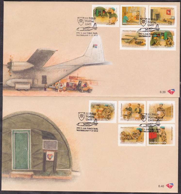 RSA - 11 FIELD POSTAL UNIT, FDC SET 8.39 + 8.40 - FINE AS NEW