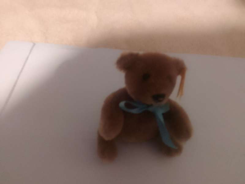 STEIFF MINIATURE TEDDY BEAR-PRE-OWNED,EXCELLENT CONDITION-9CM HIGH