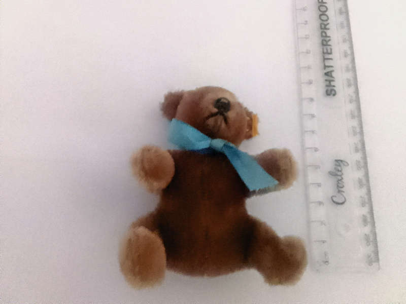 STEIFF MINIATURE TEDDY BEAR-PRE-OWNED,EXCELLENT CONDITION-9CM HIGH