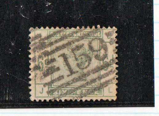 GREAT BRITAIN-1883-84-Q VIC 6D DULL GREEN-GOOD USED-CV R5520-SG 194