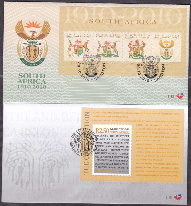 RSA - 2 X VERY NICE ASSORTED 8TH DEF ISSUE FDC'S, FDC 8.12 + 8.15 - BOTH FINE AS NEW