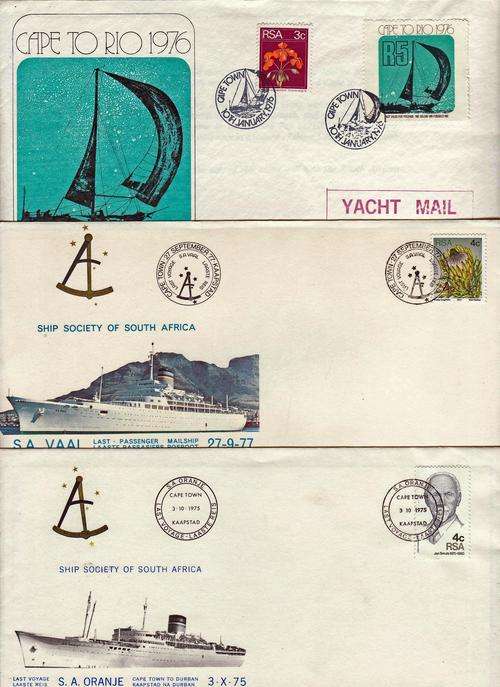 RSA - 2 X SHIP COVERS & 1 X YACHT COVER - FAIR!!!!!