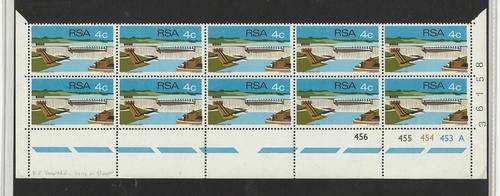 RSA VARIETY-4C VERWOERD DAM-RAISED "RSA" & BLACK PRINTING INTO COLOURS