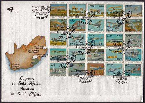 RSA - FDC 5.23, AVIATION IN SOUTH AFRICA (FULL SHEET ON FDC) - CLEAN!!!!!
