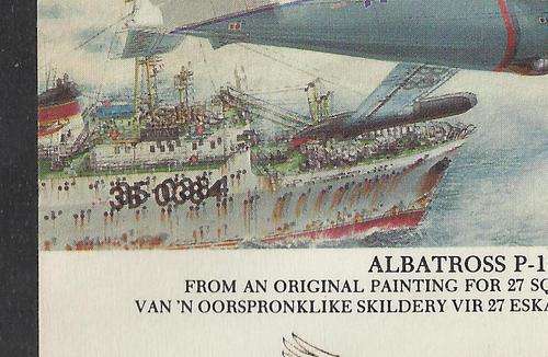 SA AIRFORCE COVER NO,3-VARIETY-HUGE COLOUR SHIFT OF BLACK-SCARCE