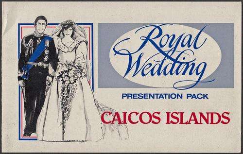 GB - ROYAL WEDDING PRESENTATION PACK, CAICOS ISLANDS - ALL STAMPS INSIDE ARE U/M!!!!!