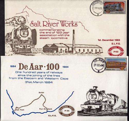 RSA - 2 X LIMITED EDITION RAILWAY SOCIETY COVERS, P.03 & P.04 - FAIR!!!!!