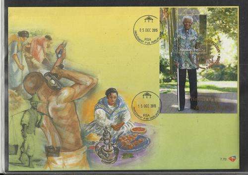MANDELA-COMMEMORATIVE COVER-PARLIAMENT CANCEL 5 DEC & 15 DEC 2013