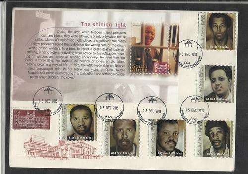 MANDELA M/SHEET ON COVER,PLUS SIX RIVONIA TRIALISTS SENT TO ROBBEN ISLAND-PARLIAMENT CANCEL 5 DEC