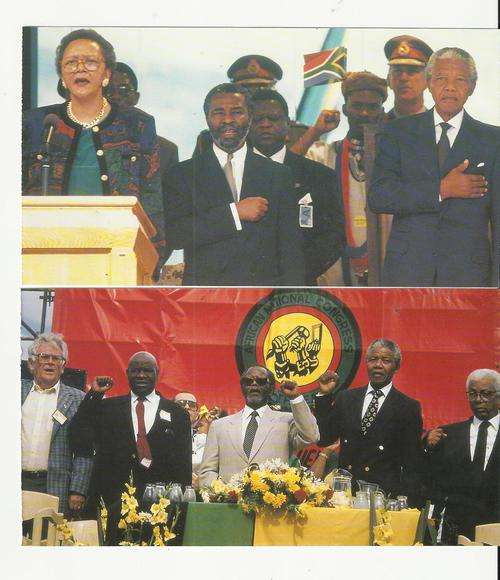 MANDELA -SET OF TWO POSTCARDS-BOTH HAVE PARLIAMENT CANCEL 5 DEC 2013 ON REAR-AS NEW