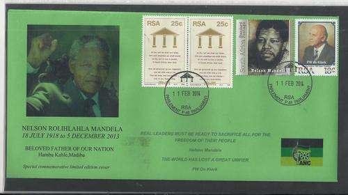 MANDELA-24TH ANN OF RELEASE FROM PRISON-PARLIAMENT HANDCANCEL,11 FEB 2013