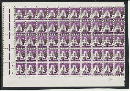 RSA -4C GROOT CONSTANTIA-LARGE BLOCK OF 50 STAMPS-CONTROL 420 A-U.M