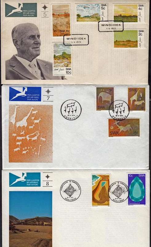 SWA - 3 X SWA FDC'S, NO. 5 & NO.7 & NO.8 - CLEAN!!!!!