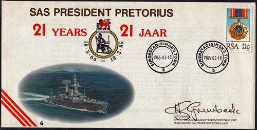 RSA - LIMITED EDITION SAS PRESIDENT PRETORIUS COVER NO.6 - SIGNED BY THE COMMANDING OFFICER!!!!!