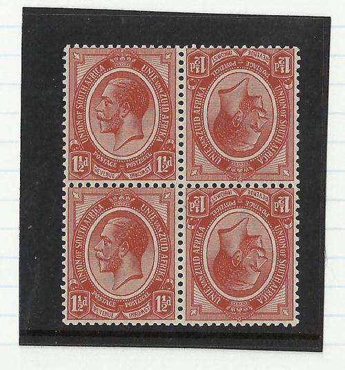 UNION KINGS HEADS-TETE BECHE BLOCK OF FOUR-SUPERB U.M.