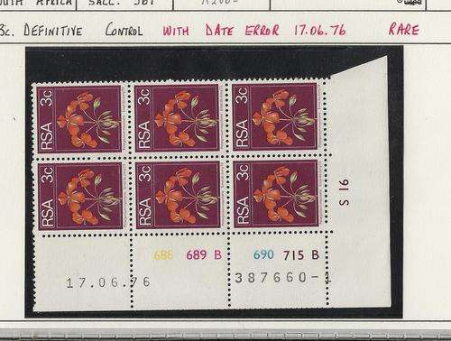 RSA-2ND DEF-3C CONTROL BB1 WITH DATE ERROR 17-06-76-SCARCE CONTROL