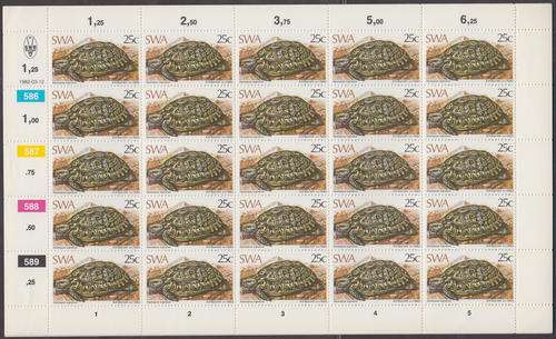SWA - TURTLES OF SWA, SET OF 4 FULL SHEETS - U/M!!!!!