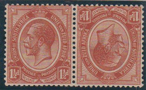 UNION SA - KGV KINGS HEAD, 1&1/2D TETE BECHE PAIR - U/M!!!!!