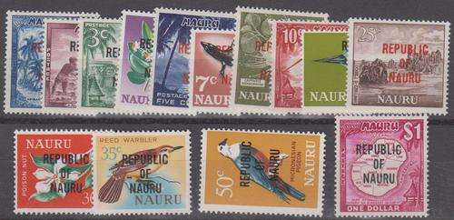 NAURU - NICE SET OF 14 SINGLES TO 1 DOLLAR - FINE U/M!!!!!