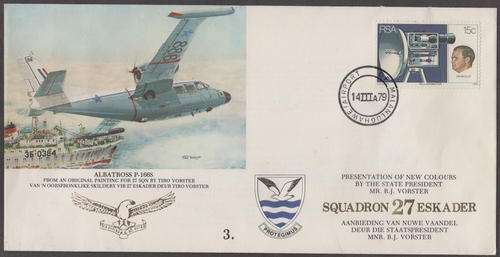 RSA - LIMITED EDITION AIRFORCE COVER NO.3 (ALBATROSS P-166S) - FAIR!!!!!