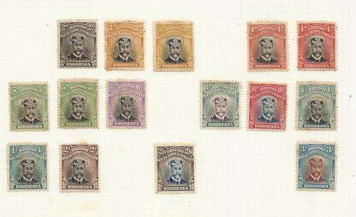 BSAC KGV ADMIRALS-DIE2 PERF 14-ASS TO 3 SHILLINGS MINT-NOTE,TONED AND STUCK TO PAGE-SELL AS IS