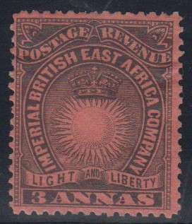 BRITISH EAST AFRICA - 3 ANNAS SINGLE STAMP, FINE M/M - CV:R380!!!!!